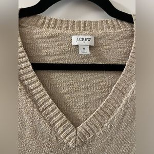 Tan V-neck sweater
